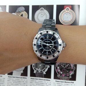 流當香奈爾錶 CHANEL J12 38mm 黑陶瓷 鑽圈 自動